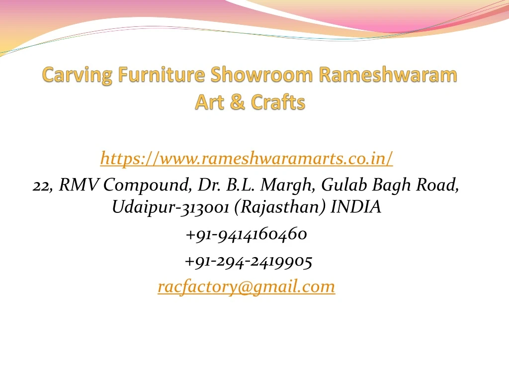 carving furniture showroom rameshwaram art crafts