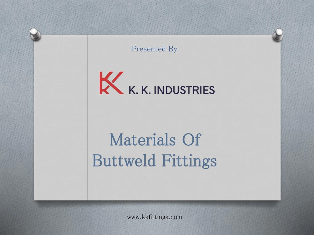 materials of buttweld fittings