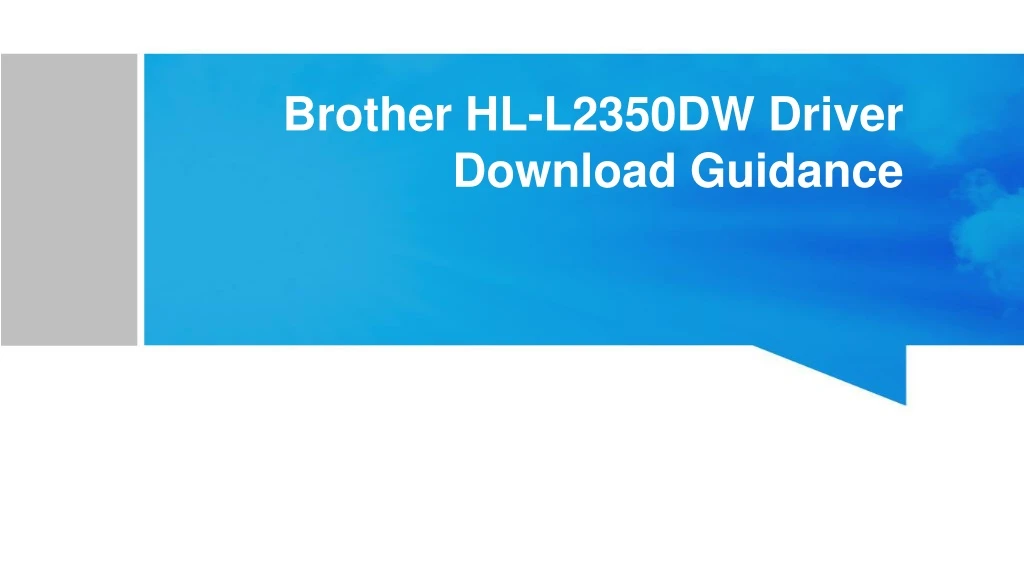 brother hl l2350dw driver download guidance