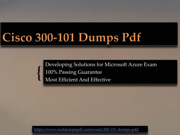 Accurate And Authentic Cisco 300-101 Dumps Pdf