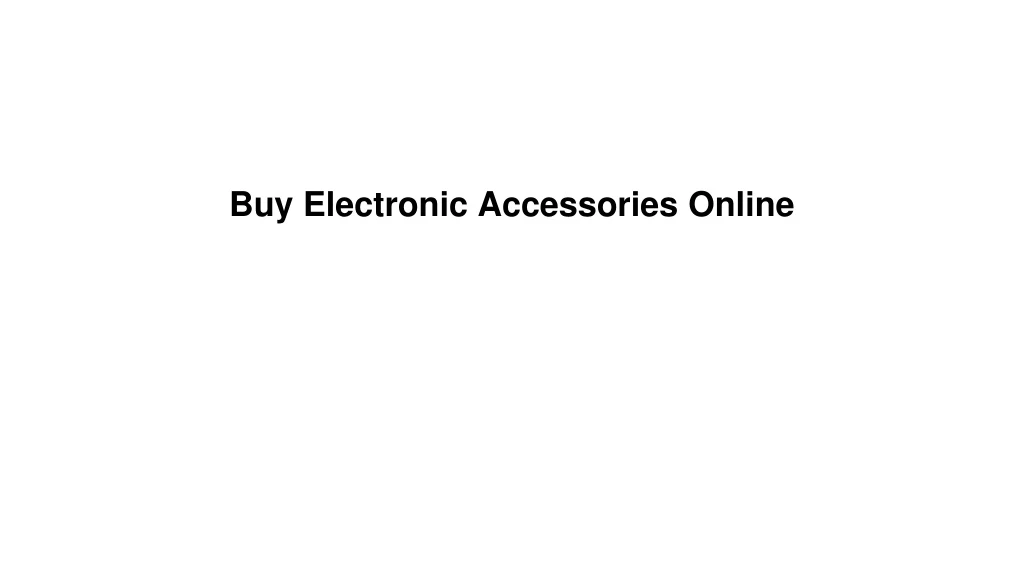 buy electronic accessories online