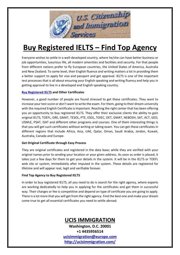 Buy Registered IELTS – Find Top Agency