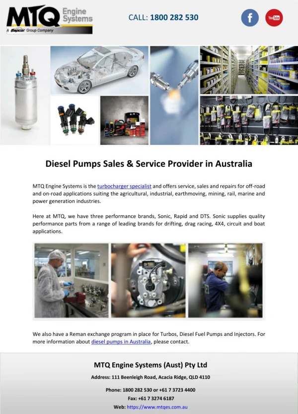 Diesel Pumps Sales & Service Provider in Australia