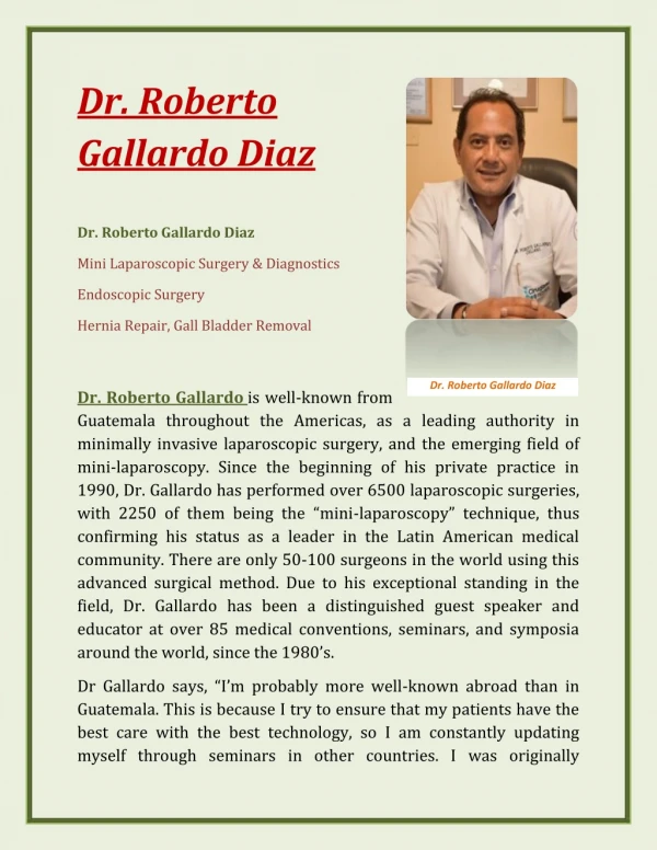 Dr. Roberto Gallardo Diaz