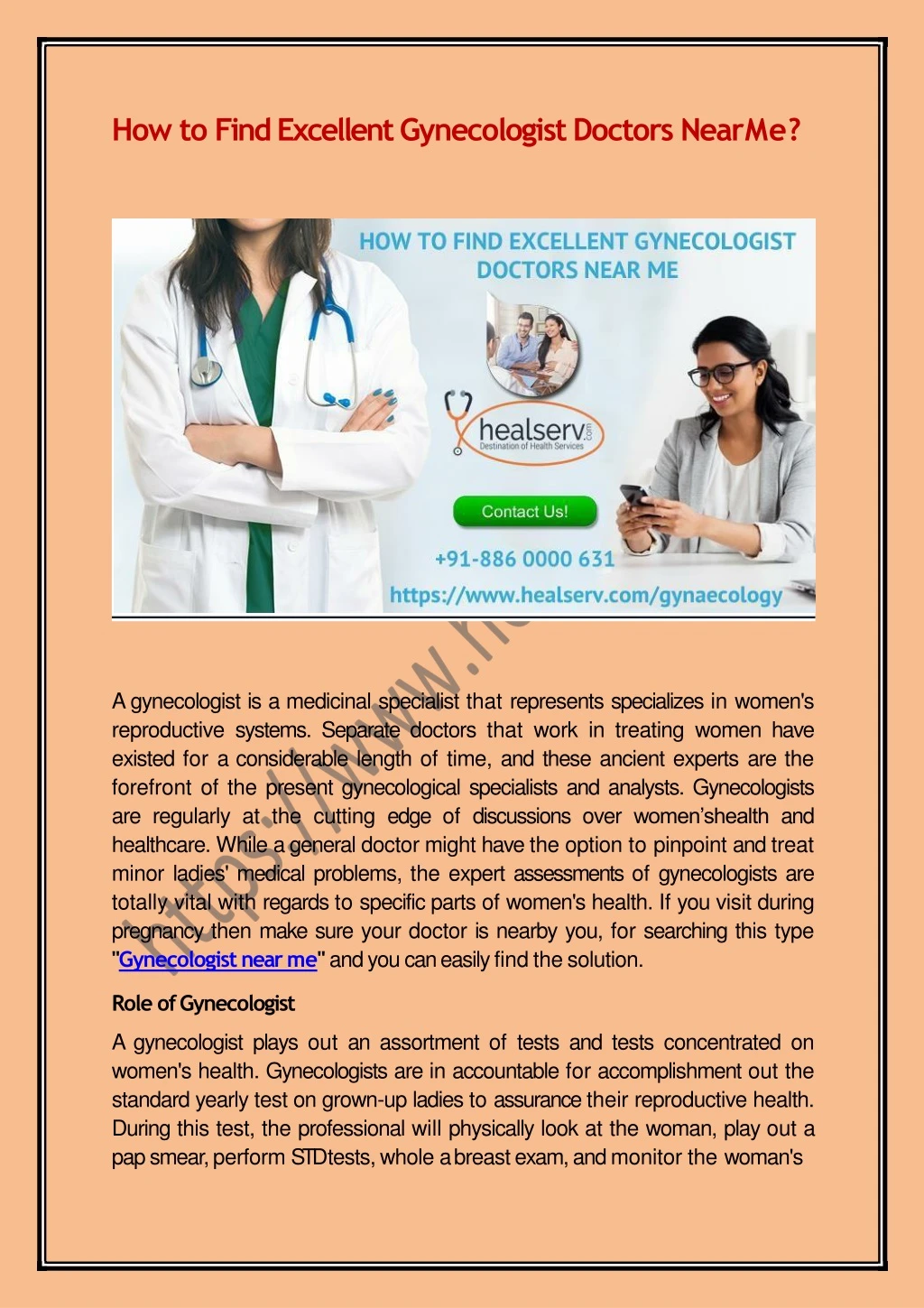 how to find excellent gynecologist doctors near me