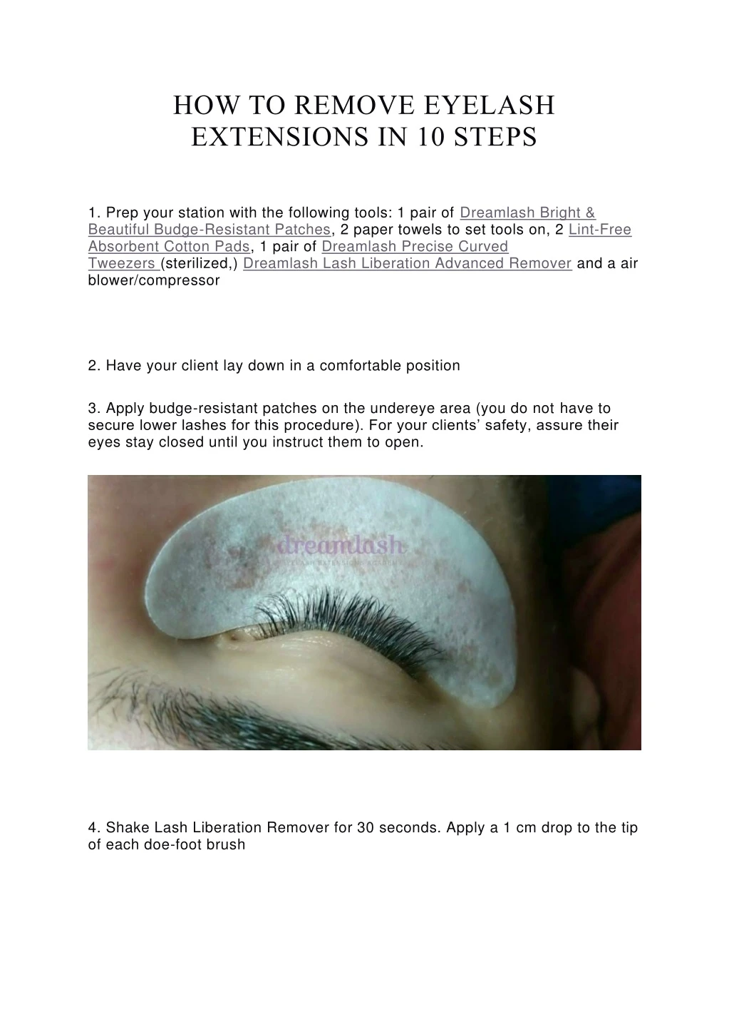 how to remove eyelash extensions in 10 steps