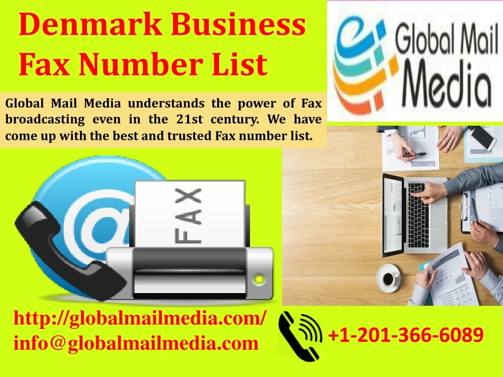 denmark business fax number list