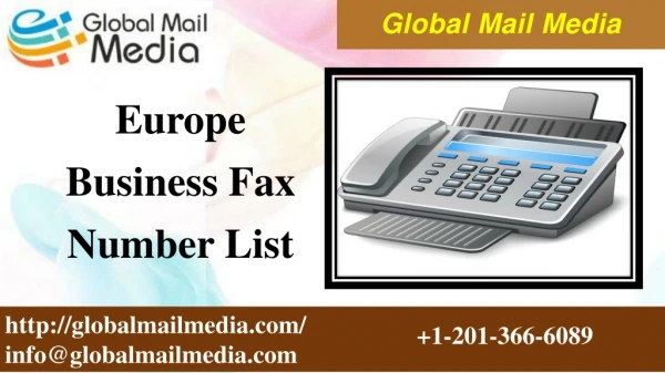 europe business fax number list