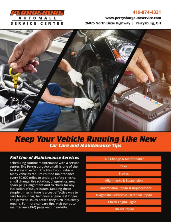 Keep Your Vehicle Running Like New: Car Care and Maintenance