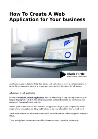 How To Create A Web Application for Your business - slide 1