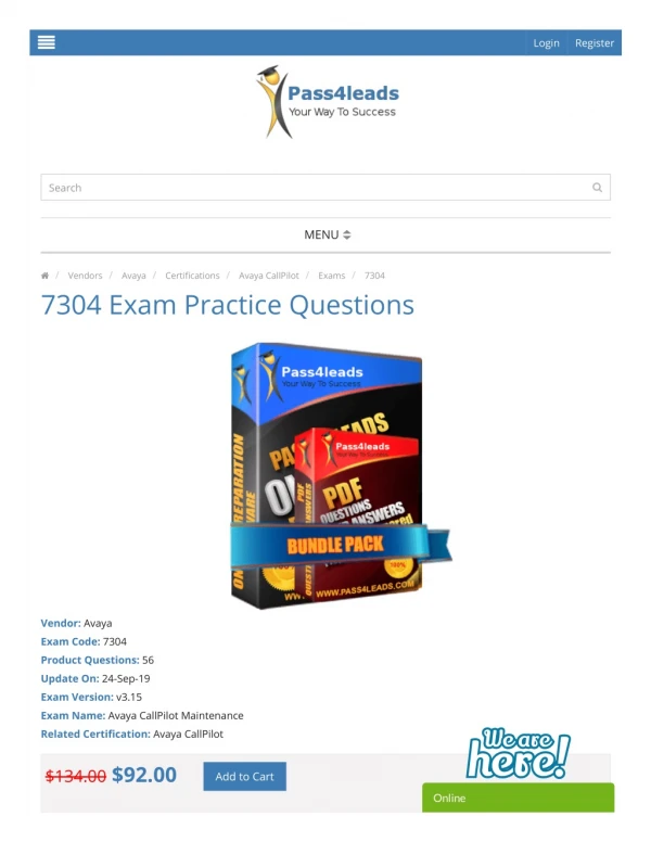 Avaya 7304 Exam Practice Questions 2019 Updated