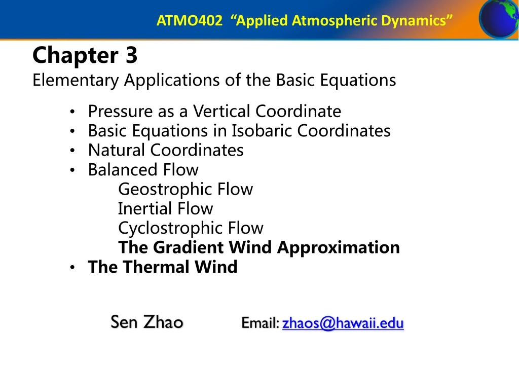 atmo402 applied atmospheric dynamics