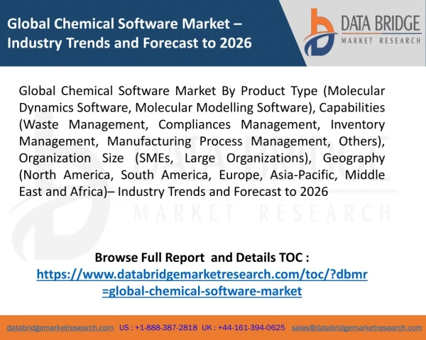 Global Chemical Software Market – Industry Trends and Forecast to 2026