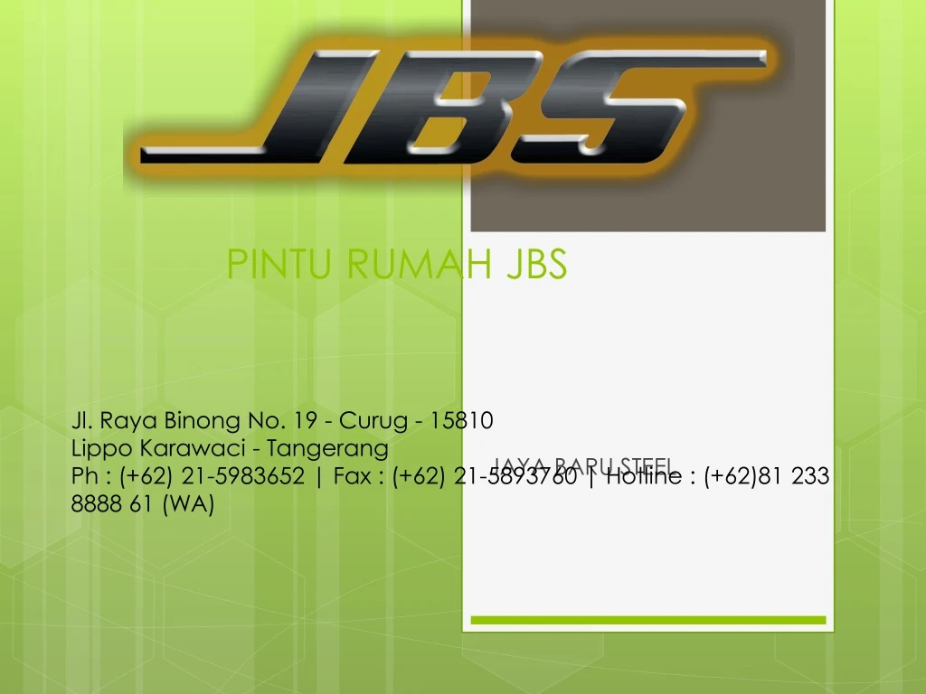 pintu rumah jbs