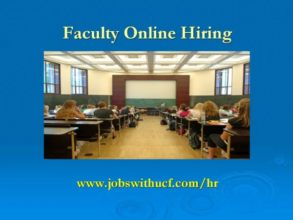 Faculty Online Hiring