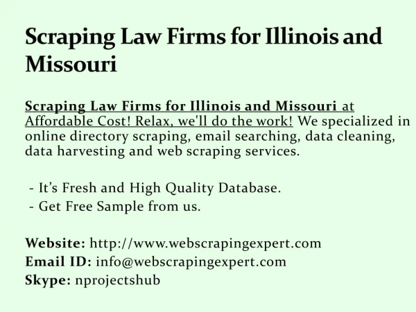 Scraping Law Firms for Illinois and Missouri