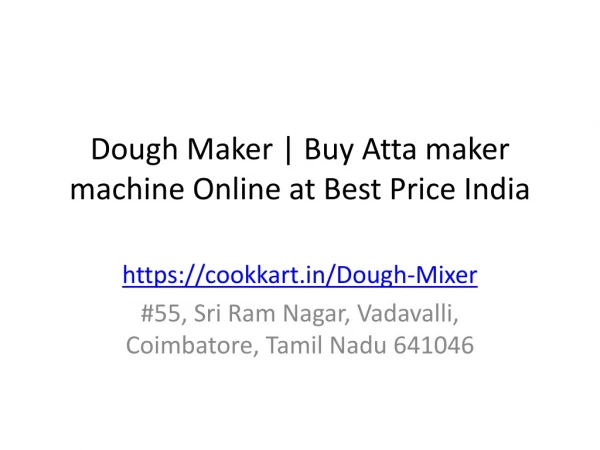 Dough Maker | Buy Atta maker machine Online at Best Price India