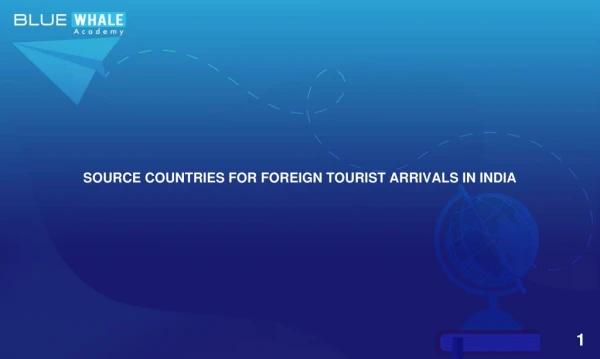 SOURCE COUNTRIES FOR FOREIGN TOURIST ARRIVALS IN INDIA