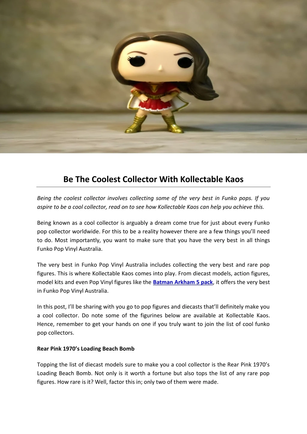 be the coolest collector with kollectable kaos
