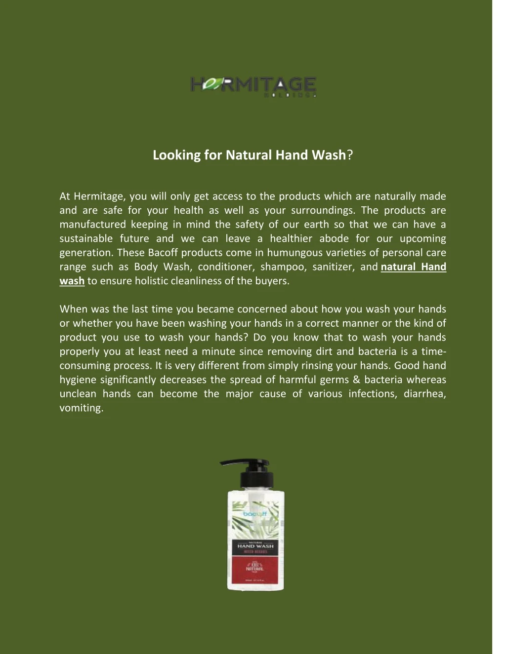 looking for natural hand wash
