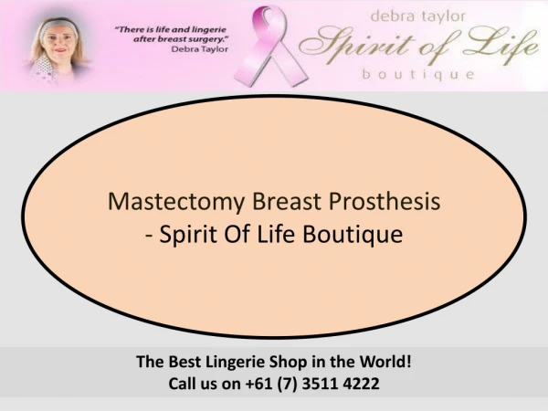 Mastectomy Breast Prosthesis - Spirit Of Life Boutique