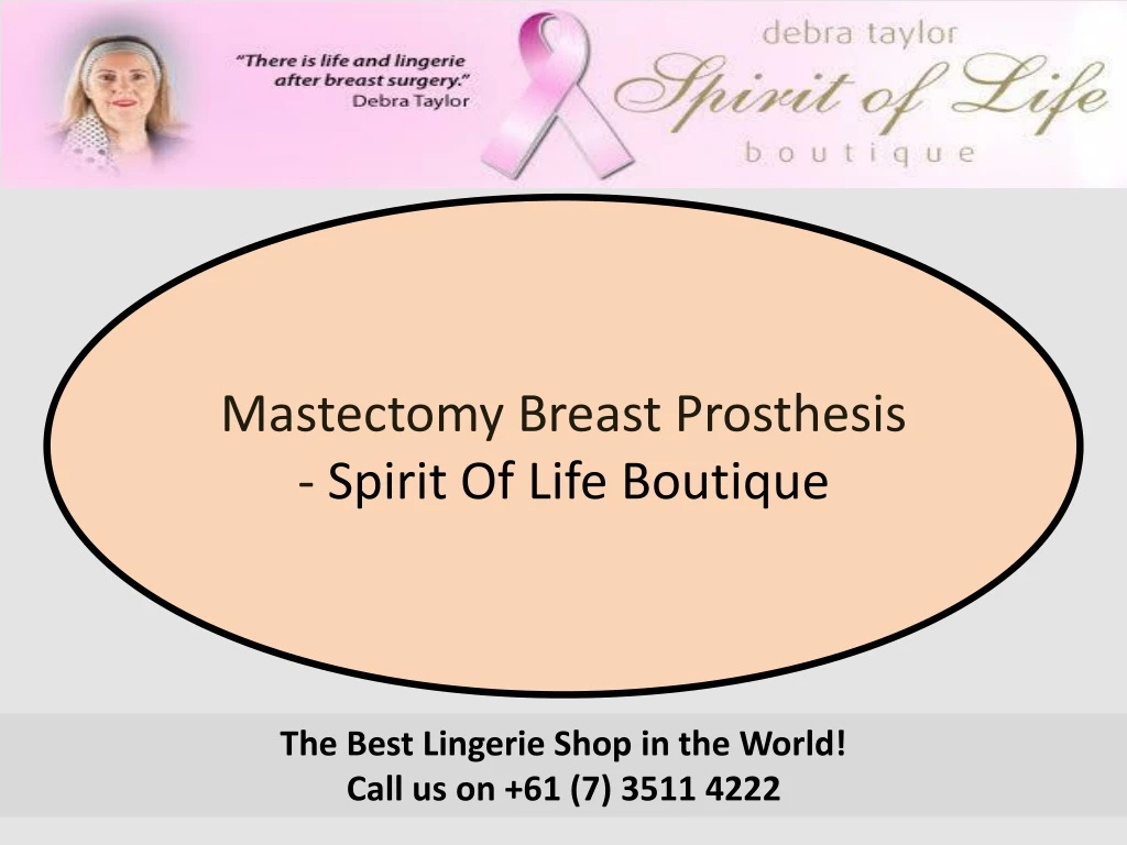 mastectomy breast prosthesis spirit of life