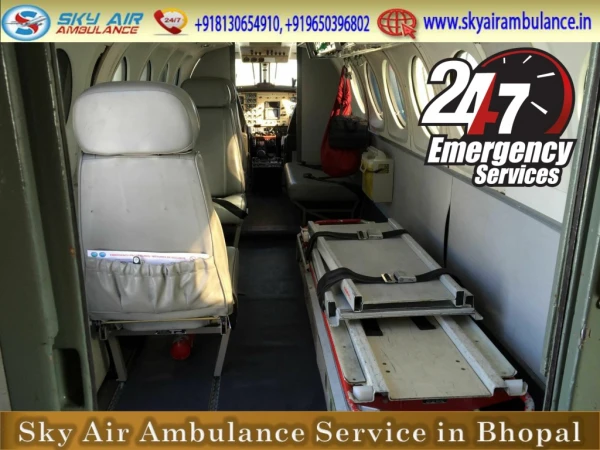 Use Sky Air Ambulance in Bhopal with Excellent Medical Team