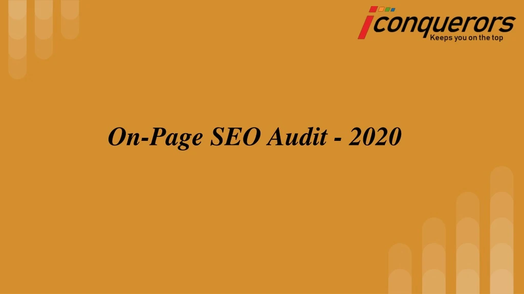 on page seo audit 2020