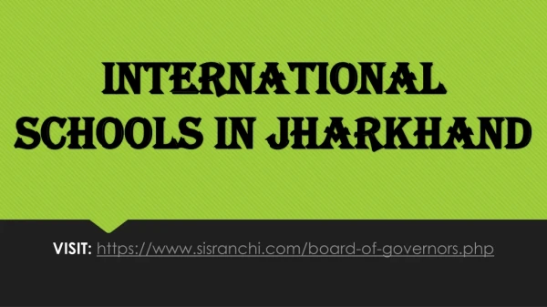 international schools in jharkhand