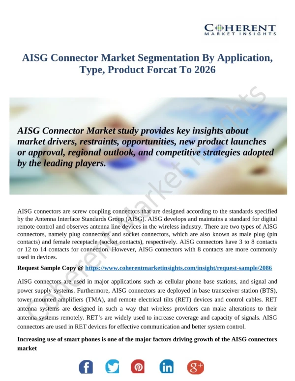 AISG Connector Market New Research Explores Size and Competitive Status