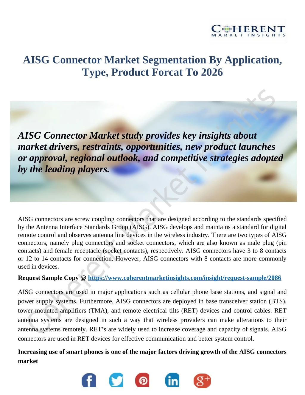 aisg connector market segmentation by application