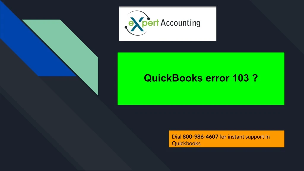 quickbooks error 103