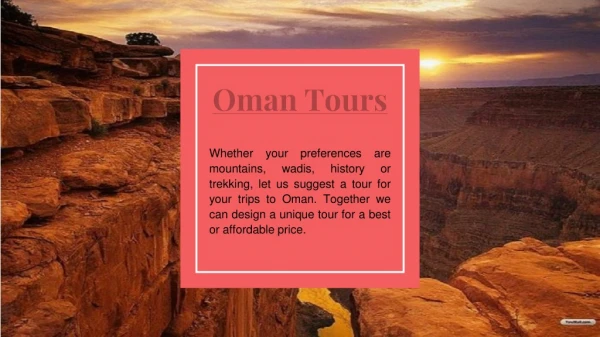 Book Oman Packages with Best Time, Season or Weather