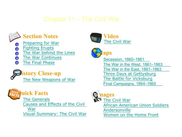 Chapter 11 The Civil War