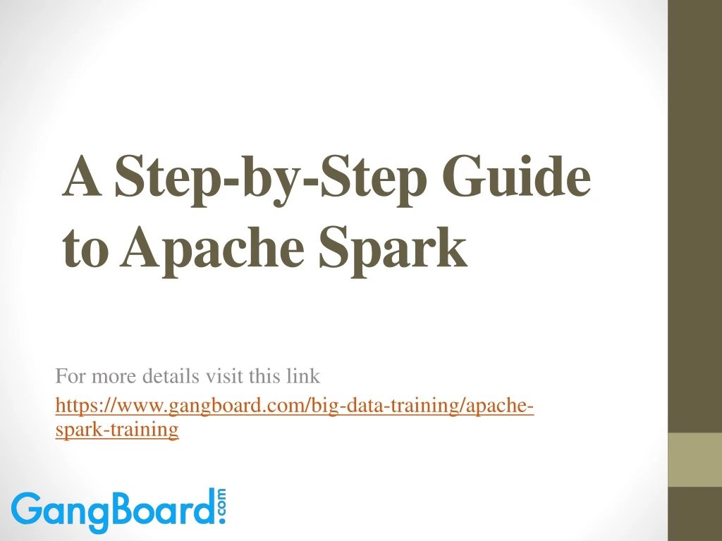 a step by step guide to apache spark