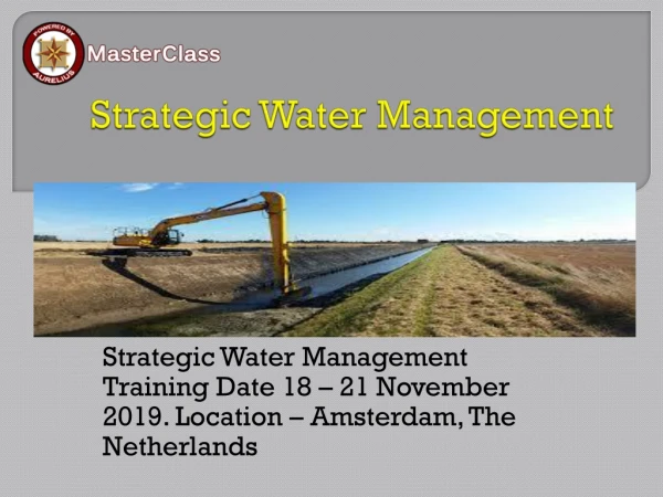 strategic water management