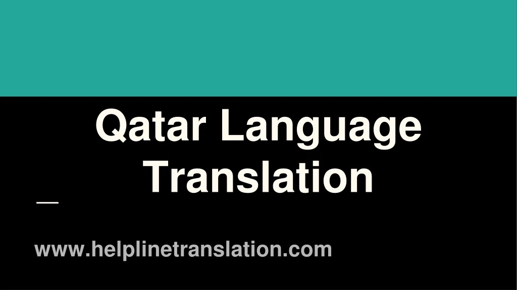 qatar language translation