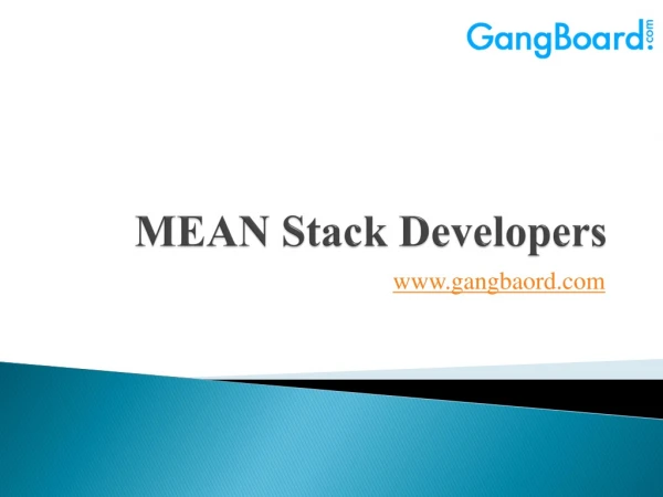 MEAN Stack Developer