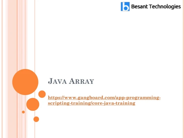 Advanced Java online training