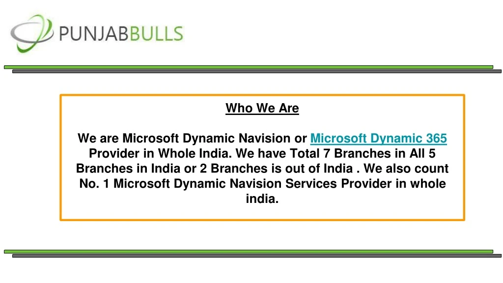 who we are we are microsoft dynamic navision
