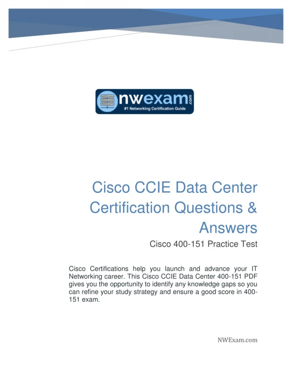 Cisco 400-151_ CCIE Data Center Written Exam - Sample Question Answer