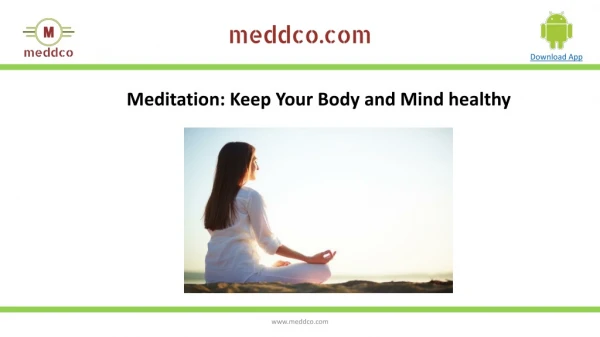Meditation: Keep Your Body and Mind healthy