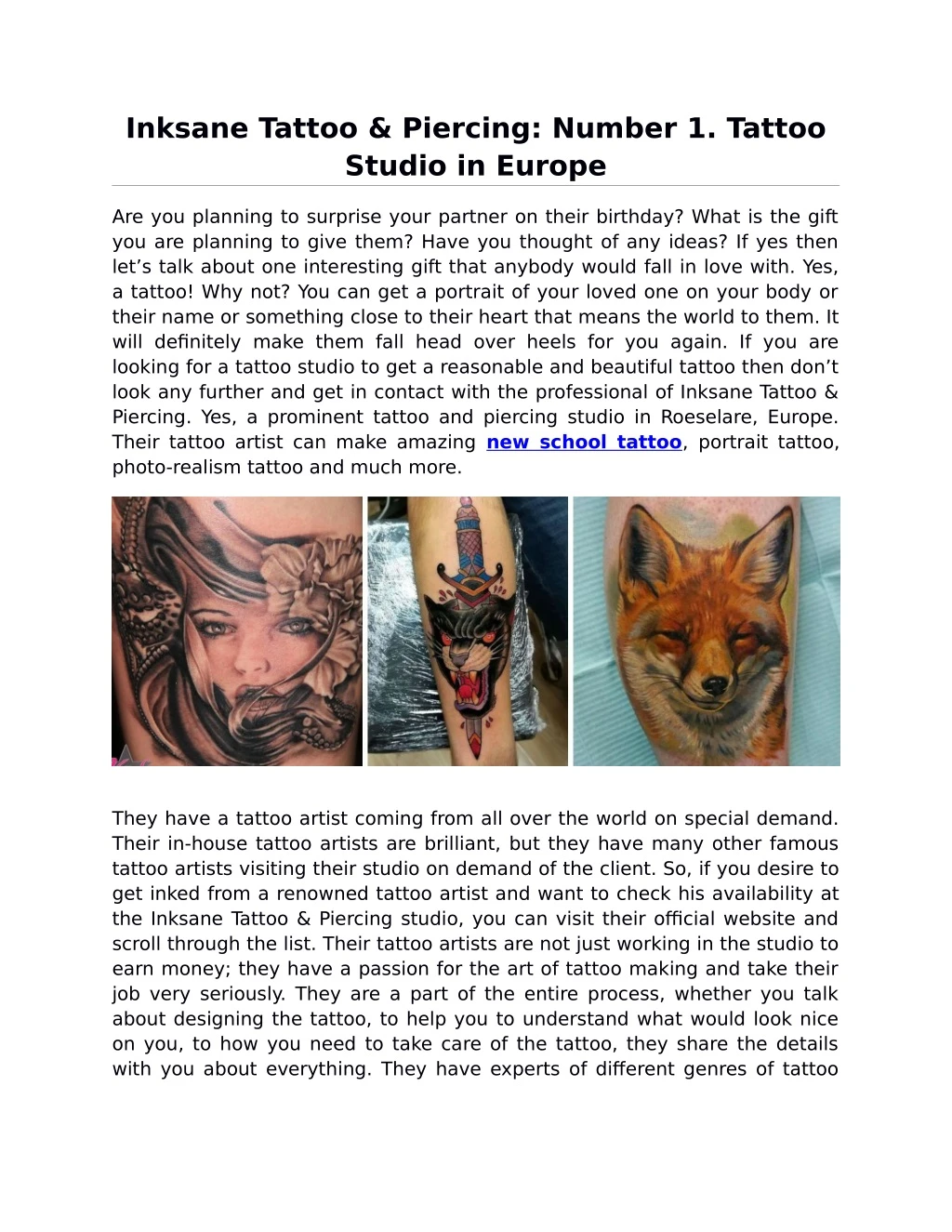 inksane tattoo piercing number 1 tattoo studio