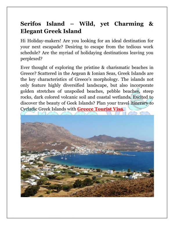 Serifos Island – Wild, yet Charming & Elegant Greek Island