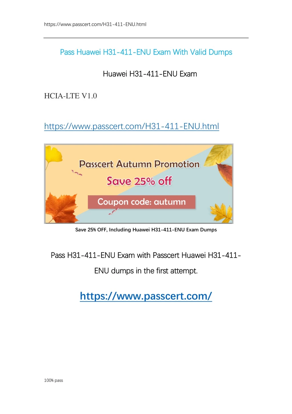 https www passcert com h31 411 enu html