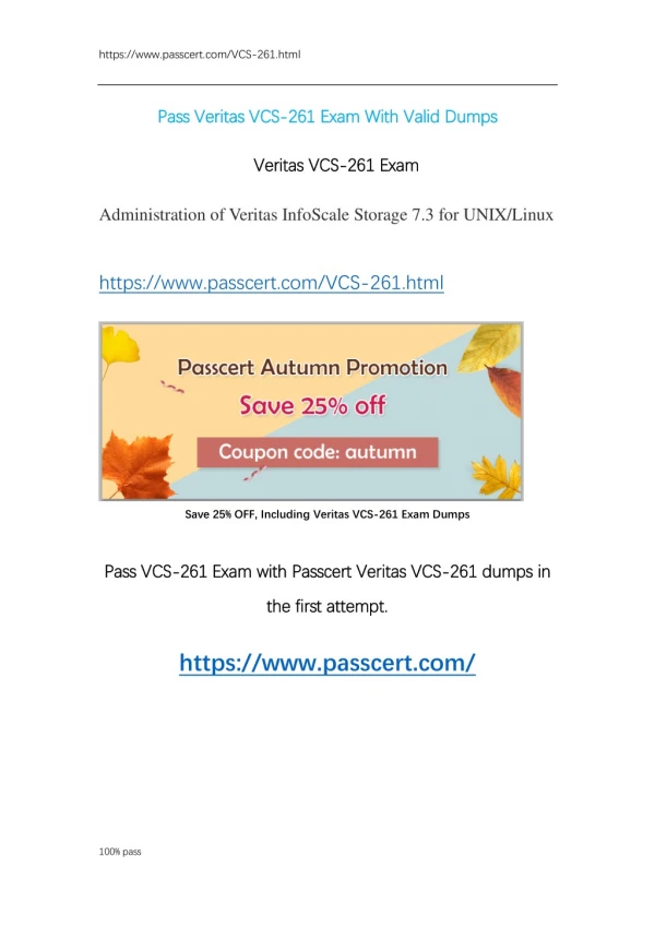 Veritas VCS-261 Exam Dumps