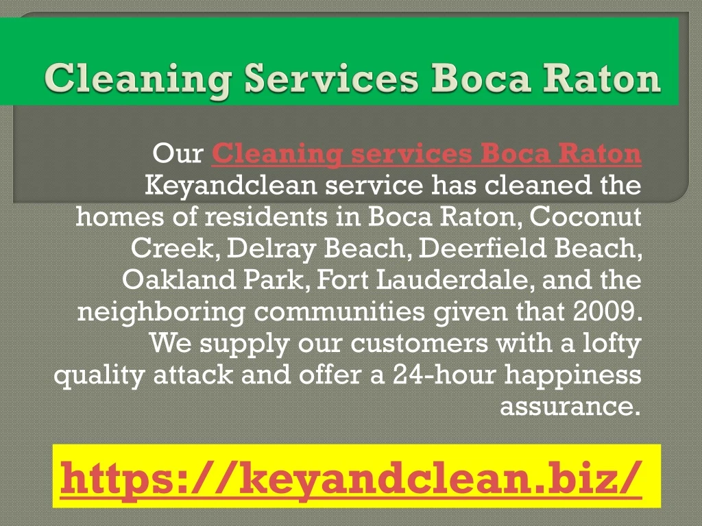 cleaning services boca raton