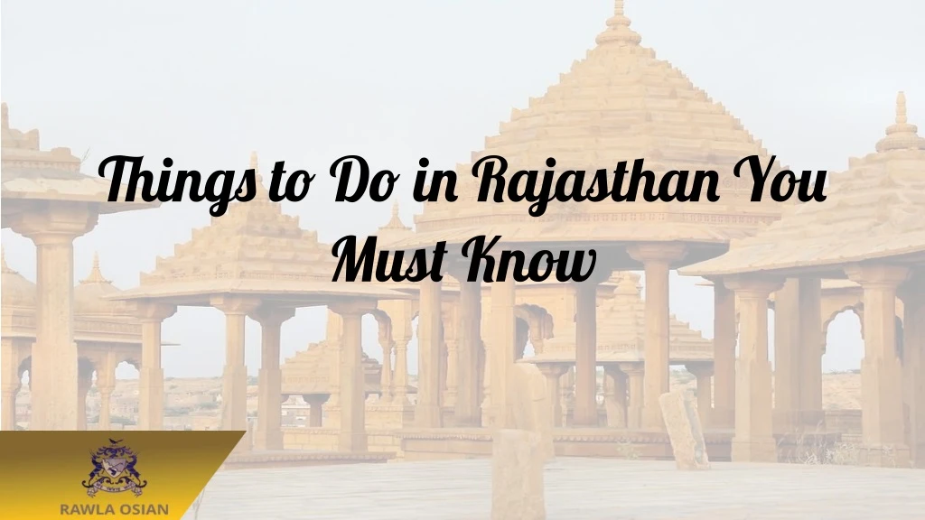 things to do in rajasthan you must know