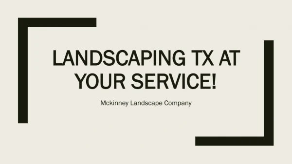 Residential Landscaping Company Plano TX