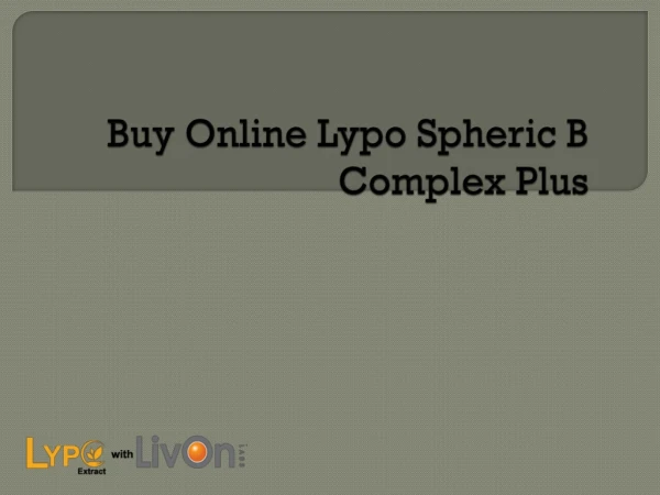 Lypo Shperic B Complex Plus